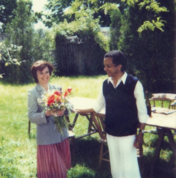 1988 : avec Martine chez leur ami Robert Namias en Touraine.